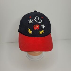 Vintage Walt Disney World Micky red black adjustable hat unisex